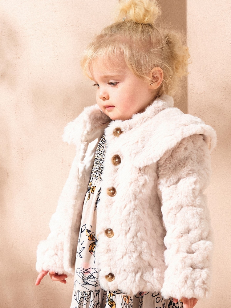 Angel & Rocket Natural Cecile Faux Fur Jacket - Image 1 of 3