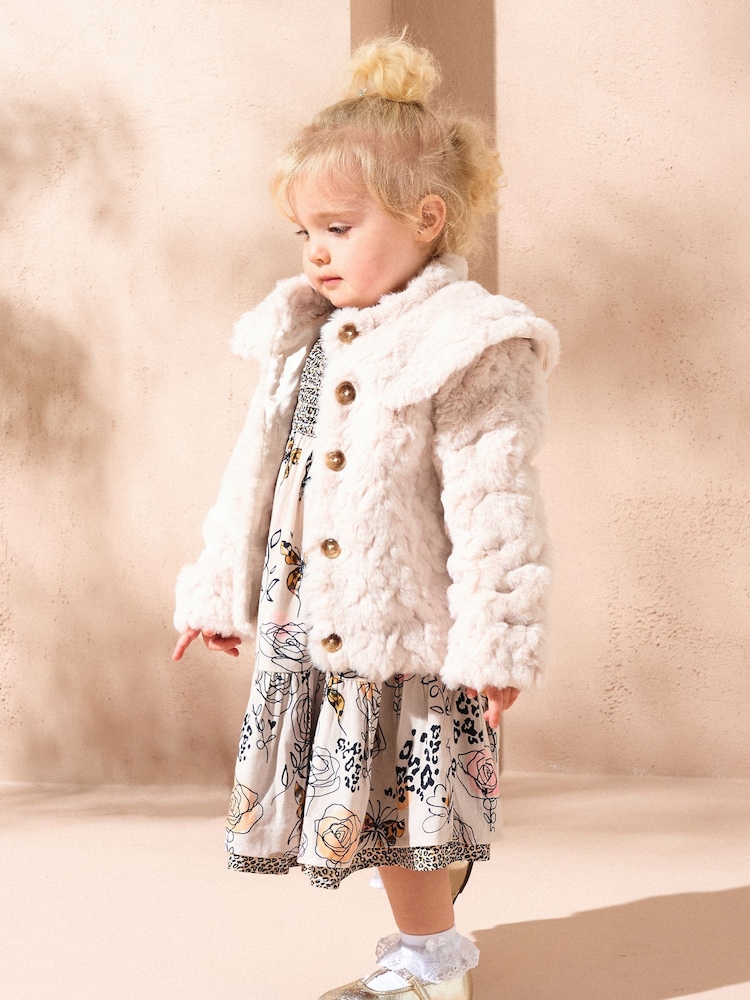 Angel & Rocket Natural Cecile Faux Fur Jacket - Image 2 of 3