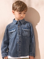 Angel & Rocket Blue Charlie Corduroy 100% Cotton Shirt - Image 2 of 4