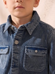 Angel & Rocket Blue Charlie Corduroy 100% Cotton Shirt - Image 4 of 4
