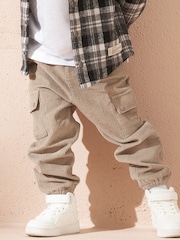Angel & Rocket Natural Carlton Co-ord Skater 100% Cotton Trousers - Image 1 of 4