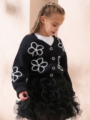 Angel & Rocket Black Bonnie Flower Cardigan - Image 1 of 6