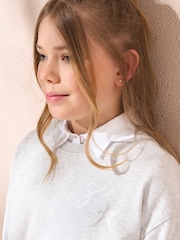Angel & Rocket Grey Emilie Grey Star Collar Sweatshirt - Image 3 of 3
