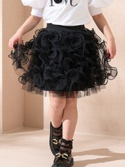 Angel & Rocket Black Colette Spiral Mesh Skirt - Image 1 of 5