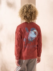 Angel & Rocket Red Evan Long Sleeve Washed Graphic 100% Cotton T-Shirt - Image 2 of 4