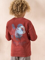 Angel & Rocket Red Evan Long Sleeve Washed Graphic 100% Cotton T-Shirt - Image 4 of 4