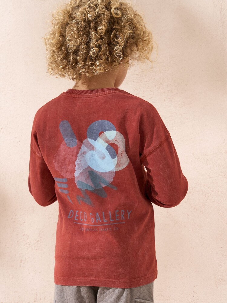 Angel & Rocket Red Evan Long Sleeve Washed Graphic 100% Cotton T-Shirt - Image 4 of 4