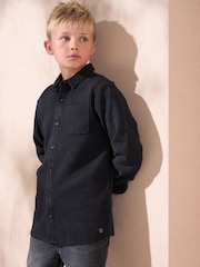 Angel & Rocket Black Colter Washed Textured Shirt - Image 2 of 7