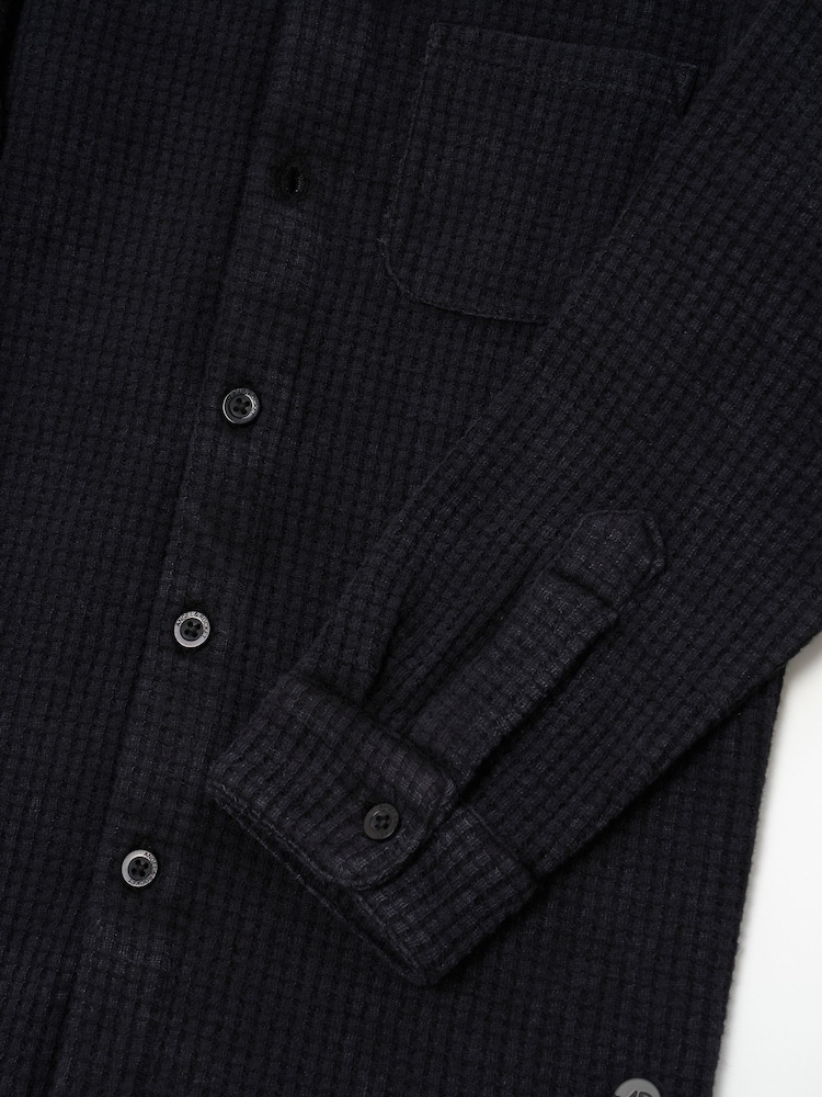 Angel & Rocket Black Colter Washed Textured Shirt - Image 7 of 7
