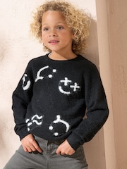 Angel & Rocket Black Jasper Smiley Jumper - Image 1 of 3