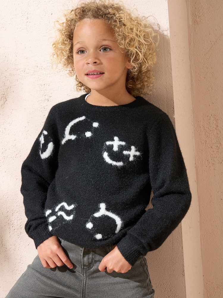 Angel & Rocket Black Jasper Smiley Jumper - Image 1 of 3