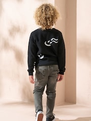 Angel & Rocket Black Jasper Smiley Jumper - Image 2 of 3