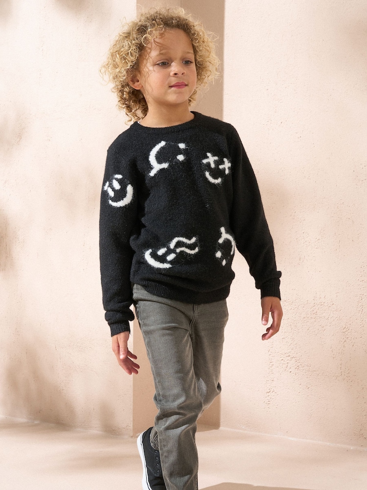 Angel & Rocket Black Jasper Smiley Jumper - Image 3 of 3