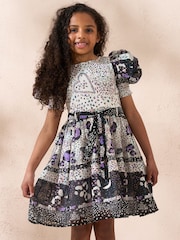 Angel & Rocket Animal Estelle Multi Print Mix Belted Dress - Image 3 of 8
