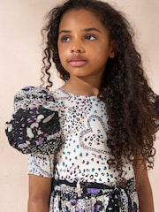 Angel & Rocket Animal Estelle Multi Print Mix Belted Dress - Image 5 of 8