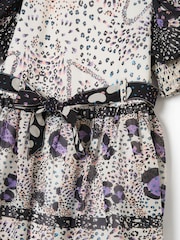 Angel & Rocket Animal Estelle Multi Print Mix Belted Dress - Image 6 of 8