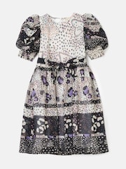 Angel & Rocket Animal Estelle Multi Print Mix Belted Dress - Image 7 of 8