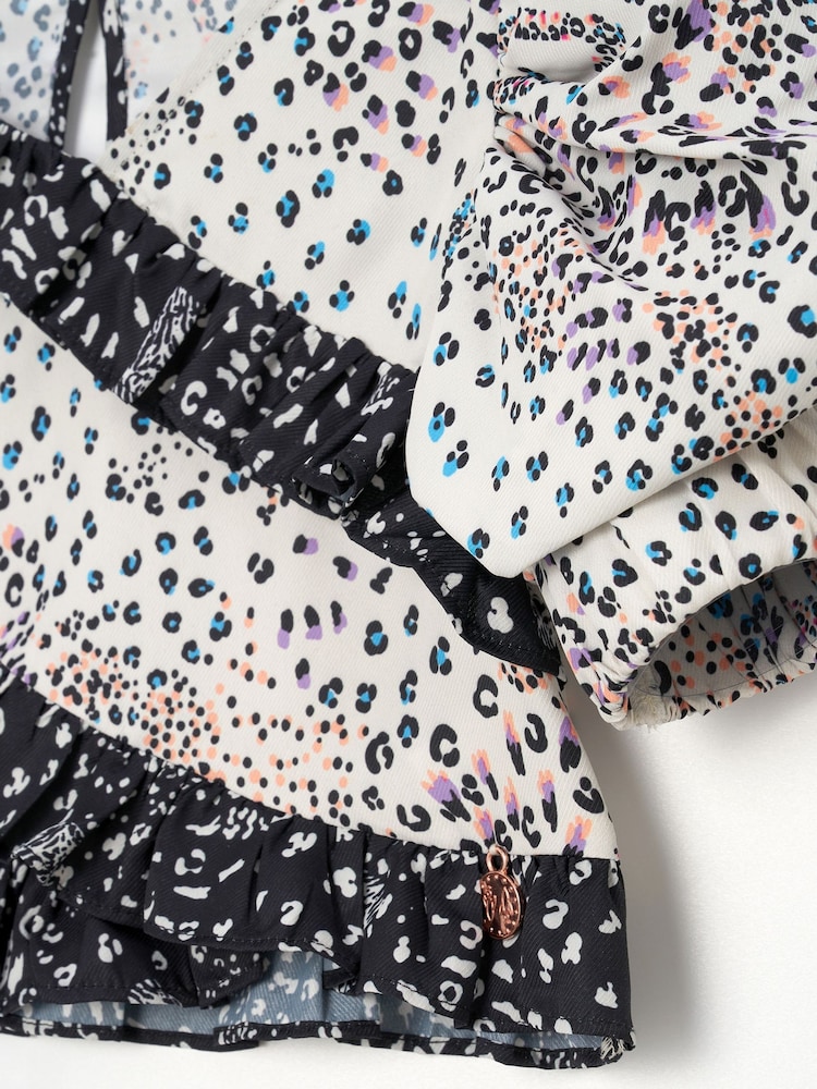 Angel & Rocket Animal Estelle Multi Frill Print Top - Image 5 of 5