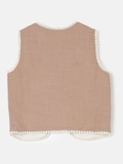 Angel & Rocket Natural Lina Embroidered Gilet - Image 5 of 6