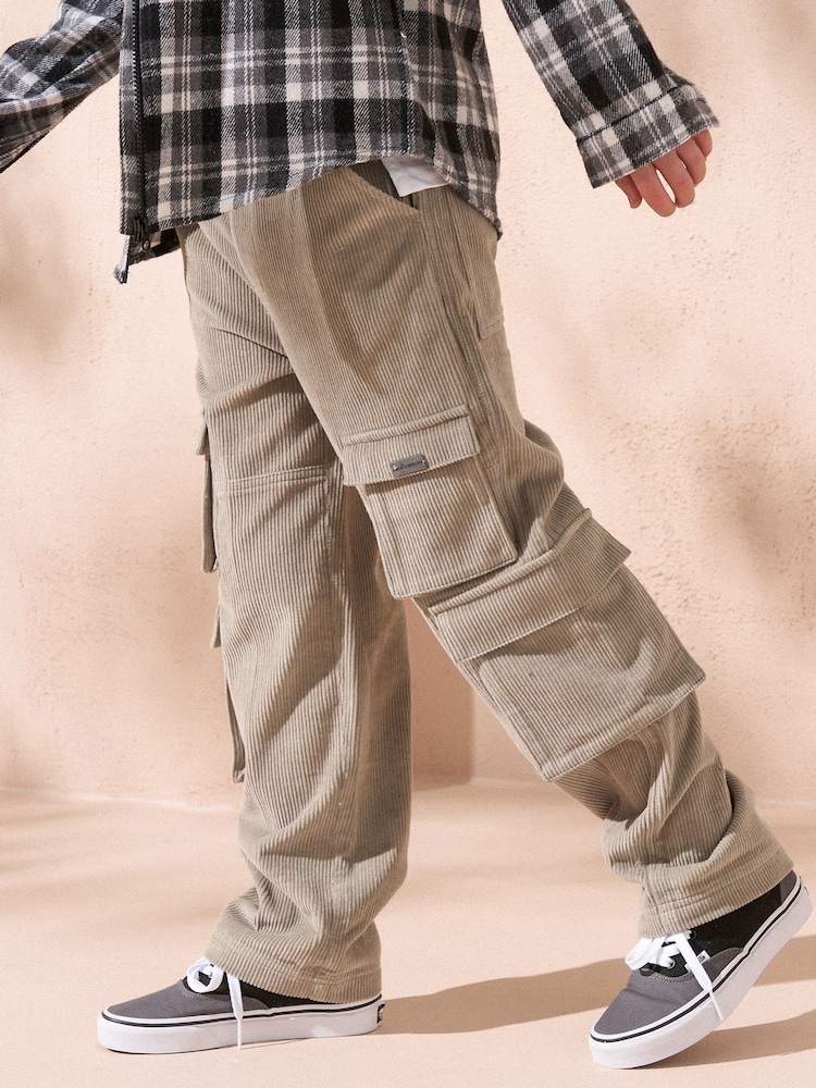Angel & Rocket Natural Carlton Cord Skater 100% Cotton Trousers - Image 2 of 5