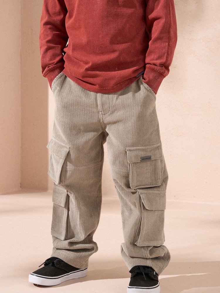 Angel & Rocket Natural Carlton Cord Skater 100% Cotton Trousers - Image 5 of 5