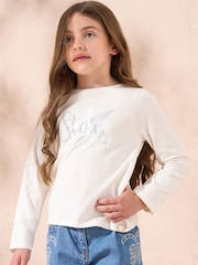 Angel & Rocket Cream Erin Ivory Long Sleeve Star T-Shirt - Image 1 of 6