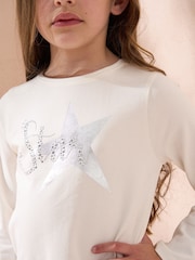 Angel & Rocket Cream Erin Ivory Long Sleeve Star T-Shirt - Image 2 of 6