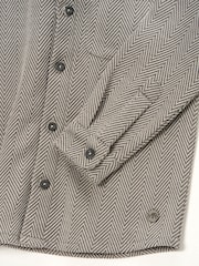 Angel & Rocket Grey Henry Herringbone Textured Shirt - Image 3 of 3