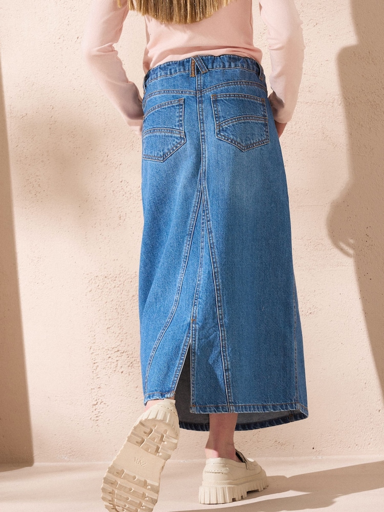 Angel & Rocket Blue Nicolette Denim Midi Skirt - Image 2 of 3