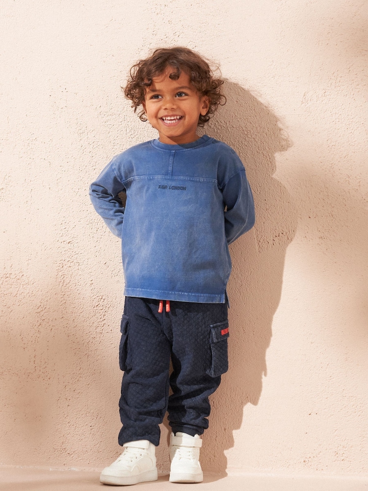 Angel & Rocket Blue Frank Blue Cargo Joggers - Image 3 of 3