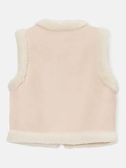 Angel & Rocket Cream Leonie Ivory Shearling Gilet - Image 4 of 5