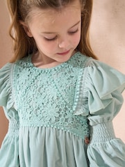 Angel & Rocket Green Sofia Velvet Tiered Dress - Image 4 of 4