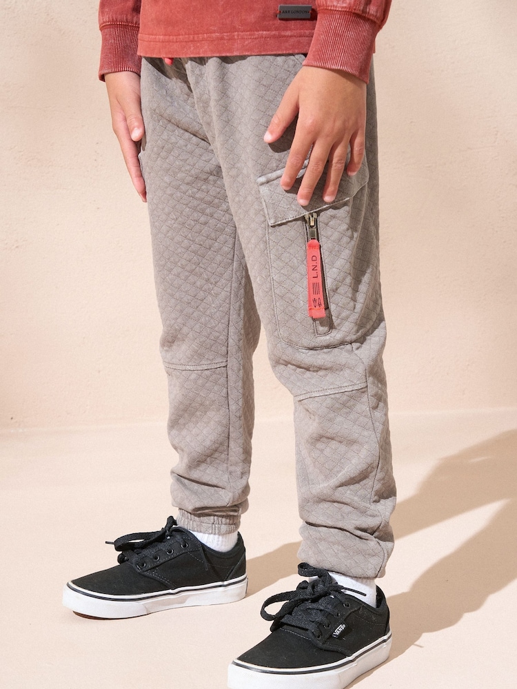 Angel & Rocket Grey Frank Cargo Joggers - Image 1 of 3 Angel & Rocket Grey Frank Cargo Joggers - Image 1 of 3