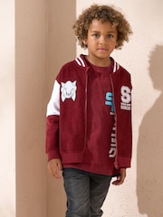 Angel & Rocket Red Red Sonic Corduroy Preppy Zip Up 100% Cotton Jacket - Image 1 of 3