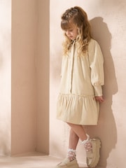 Angel & Rocket Cream Rafferty Denim 100% Cotton Star Collar Dress - Image 1 of 4