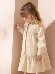 Angel & Rocket Cream Rafferty Denim 100% Cotton Star Collar Dress - Image 2 of 4