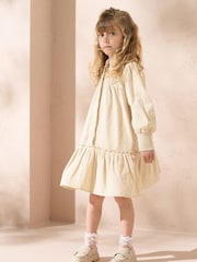 Angel & Rocket Cream Rafferty Denim 100% Cotton Star Collar Dress - Image 3 of 4