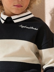 Angel & Rocket Blue Slade Rugby Varsity Sweatshirt - Image 3 of 3