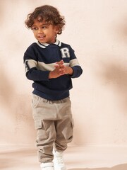 Angel & Rocket Blue Slade Rugby Varsity Sweatshirt - Image 2 of 3