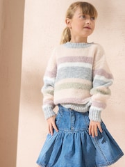 Angel & Rocket Blue Noemie 100% Cotton Denim Skirt - Image 1 of 5