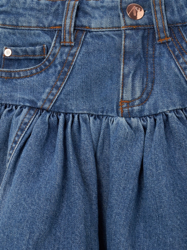 Angel & Rocket Blue Noemie 100% Cotton Denim Skirt - Image 5 of 5