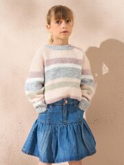 Angel & Rocket Pink Sloane Stripe Metallic Jumper - Image 3 of 3