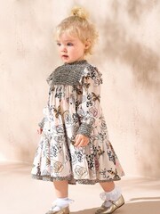 Angel & Rocket Natural Lyra Ecru Butterfly Print Dress - Image 1 of 4