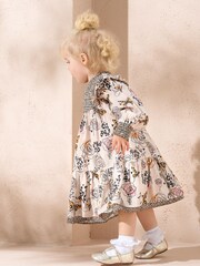 Angel & Rocket Natural Lyra Ecru Butterfly Print Dress - Image 3 of 4