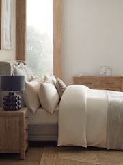 Ivory N. Premium 400 Thread Count 100% Egyptian Cotton Sateen Luxury Duvet Cover And Pillowcase Set - Image 2 of 5