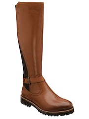 Lotus Brown Leather Knee High Boots - Image 1 of 4