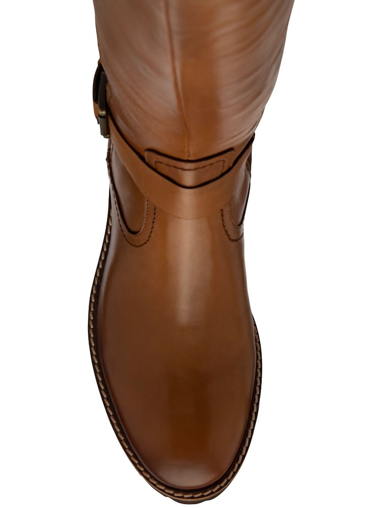 Lotus Brown Leather Knee High Boots - Image 4 of 4