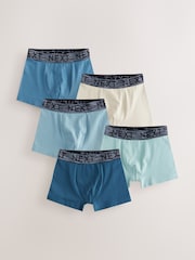 Tonal Blue Trunks 5 Pack (1.5-16yrs) - Image 1 of 8