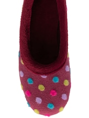 Lotus Red Polka Dot Slippers - Image 4 of 4