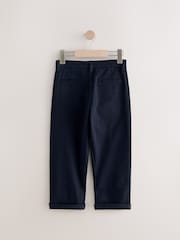 Navy Blue Wide Fit Stretch Chino Trousers (3-17yrs) - Image 2 of 4